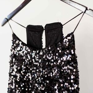 Sequin Black Mini Dress